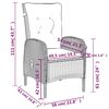 vidaXL 3-tlg. Garten-Essgruppe Poly Rattan Grau