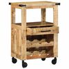 vidaXL K&uuml;chentrolley Braun 55 x 40 x 80 cm Massivholz Mango
