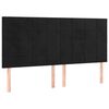 vidaXL Bettgestell ohne Matratze Schwarz 200x200 cm Samt