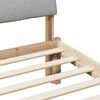vidaXL Bettgestell Braun und hellgrau 135 x 190 cm Massivholz Kiefer