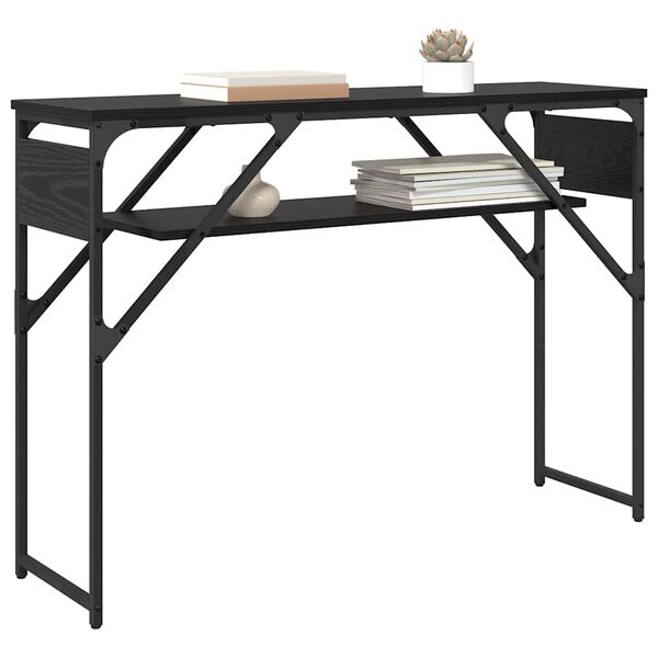 vidaXL Konsolentisch Schwarz Eichen-Optik 105x30x75cm Holzwerkstoff
