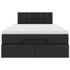 vidaXL Ottoman-Bett mit Matratzen & LEDs Schwarz 120x190cm Kunstleder