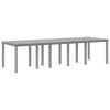vidaXL Garten Essgruppe 11 pcs Hellgrau Rattan und Aluminium