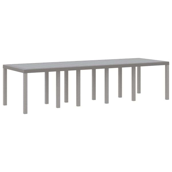 vidaXL Garten Essgruppe 11 pcs Hellgrau Rattan und Aluminium