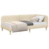 vidaXL Eckbettgestell mit Kopfteil Creme 90 x 190 cm Stoff
