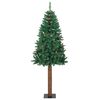 vidaXL Schlanker Weihnachtsbaum mit 300 LEDs mit St&auml;nder Gr&uuml;n 180 cm