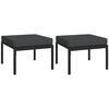 vidaXL 9-tlg. Garten-Lounge-Set mit Grauen Kissen Stahl