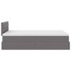 vidaXL Ottoman-Bett mit Matratze Grau 120x190 cm Kunstleder