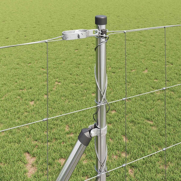 vidaXL Wildzaun Silber 25 x 1,2 m Verzinkter Stahl