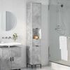 vidaXL Badezimmerschrank mit Schubladen Beton Grau 31,5 x 33 x 190 cm