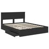 vidaXL Aufbewahrungsbett Schwarz 150 x 200 cm Holzwerkstoff