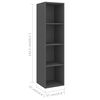 vidaXL 5-tlg. TV-Schrank-Set Grau Holzwerkstoff