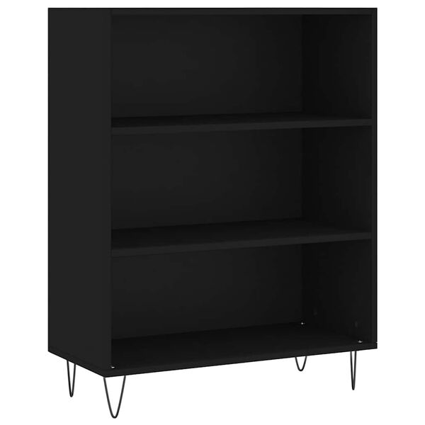 vidaXL Bücherregal Schwarz 69,5x32,5x90 cm Holzwerkstoff