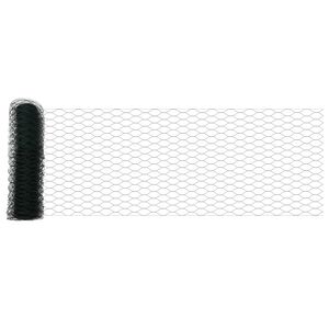 vidaXL Hexagonzaun Gr&uuml;n 0,8 x 10 m PVC