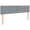 vidaXL Boxspringbett mit Matratze Hellgrau 200x200 cm Stoff