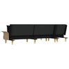 vidaXL Schlafsofa in L-Form Schwarz 279x140x70 cm Stoff