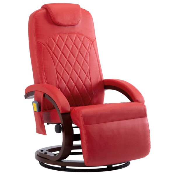 vidaXL TV-Massagesessel Rot Kunstleder