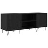 vidaXL Schallplattenschrank Schwarz Eichen-Optik 121 x 38 x 48 cm