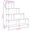 vidaXL B&uuml;cherregal 4 Etagen Grau Sonoma 139x33,5x149 cm Holzwerkstoff
