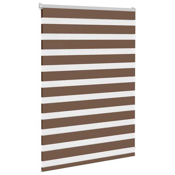 vidaXL Doppelrollo Braun 100x100 cm Stoffbreite 95,9 cm Polyester