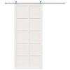 vidaXL Scheunent&uuml;r Wei&szlig; 80 x 2,5 x 208 cm Massives Kiefernholz