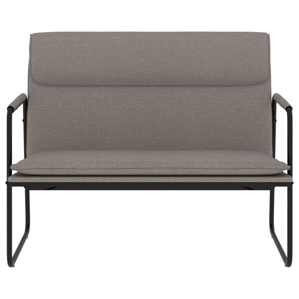 vidaXL Sitzbank Taupe 100x64x80 cm Stoff