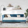 vidaXL Eckbettgestell mit Matratze Sonstiges 2 pcs Blau Samt