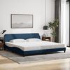 vidaXL Bettgestell "Dover" Blau 200x200 cm Stoff