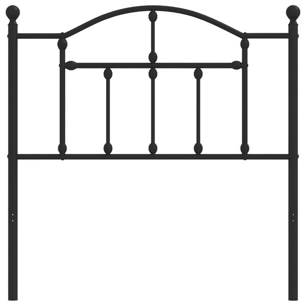vidaXL Kopfteil Metall Schwarz 90 cm