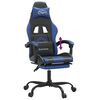 vidaXL Gaming-Stuhl mit Fu&szlig;st&uuml;tze Schwarz und Blau Kunstleder