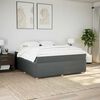 vidaXL Boxspringbett mit Matratze Dunkelgrau 180x200 cm Stoff