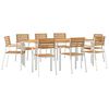 vidaXL Garten Essgruppe 9 pcs Massives Akazienholz und Edelstahl