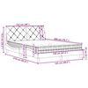 vidaXL Bett mit Matratze Blau 120x200 cm Stoff