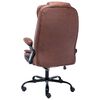 vidaXL B&uuml;rostuhl mit Massagefunktion Hellbraun Wildleder-Optik