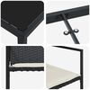 vidaXL Garten Essgruppe 5 pcs Schwarz Pulverbeschichteter Stahl
