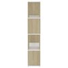 vidaXL B&uuml;cherregal Raumteiler Wei&szlig; Sonoma-Eiche 60x24x124,5 cm