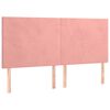 vidaXL LED Kopfteil Rosa 180x5x118/128 cm Samt