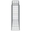 vidaXL Gabionen mit Hochbogen 15Stk. 200x50x120/140cm Verzinktes Eisen