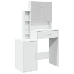 vidaXL Schminktisch mit Schrank Wei&szlig; 80x35x132 cm