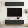 vidaXL TV-Schr&auml;nke 4 Stk. Schwarz 80x30x30 cm Holzwerkstoff