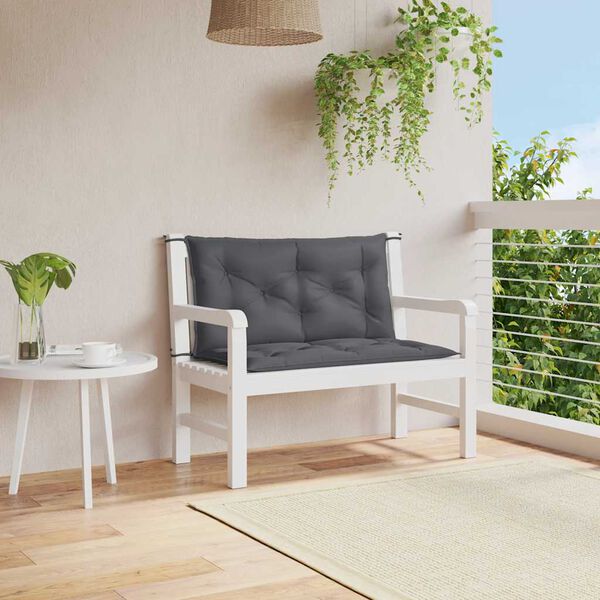 vidaXL Gartenbank-Auflage Anthrazit 100x(50+50)x7 cm Oxford-Gewebe