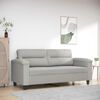 vidaXL 2-Sitzer-Sofa Hellgrau 140 cm Mikrofasergewebe