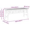 vidaXL Bank Braun 110 x 38 x 45 cm Bambus