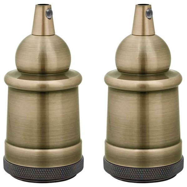 vidaXL Lampenfassungen 2 Stk. Bronze E27