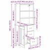 vidaXL Highboard Artisan-Eiche 69,5 x 34 x 180 cm Holzwerkstoff