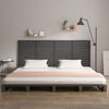 vidaXL Wand-Kopfteil Grau 156x3x91,5 cm Massivholz Kiefer