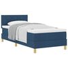 vidaXL Boxspringbett mit Matratze mit Kopfteil Blau 100 x 200 cm Stoff