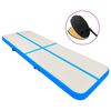 vidaXL Aufblasbare Gymnastikmatte mit Pumpe 600x100x20 cm PVC Blau