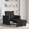 vidaXL Ausziehbare Schlafcouch Einzel Schwarz 90 x 165 x 87 cm Stoff