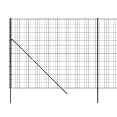 vidaXL Maschendrahtzaun Anthrazit 2x10 m Verzinkter Stahl